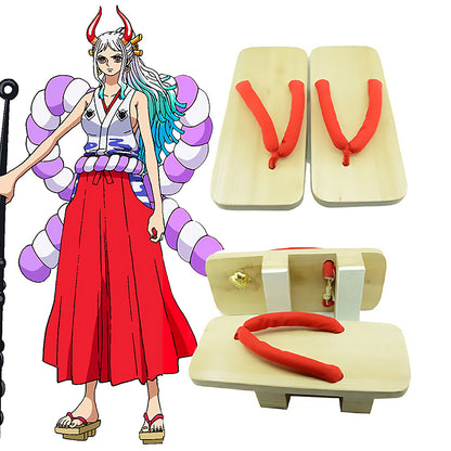 One Piece Yamato Red Cosplay Shoes